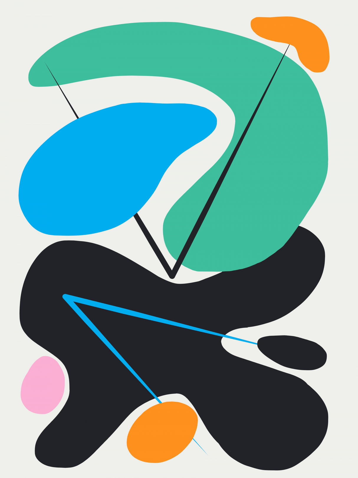 Abstract Organic Shapes Poster och Canvastavla