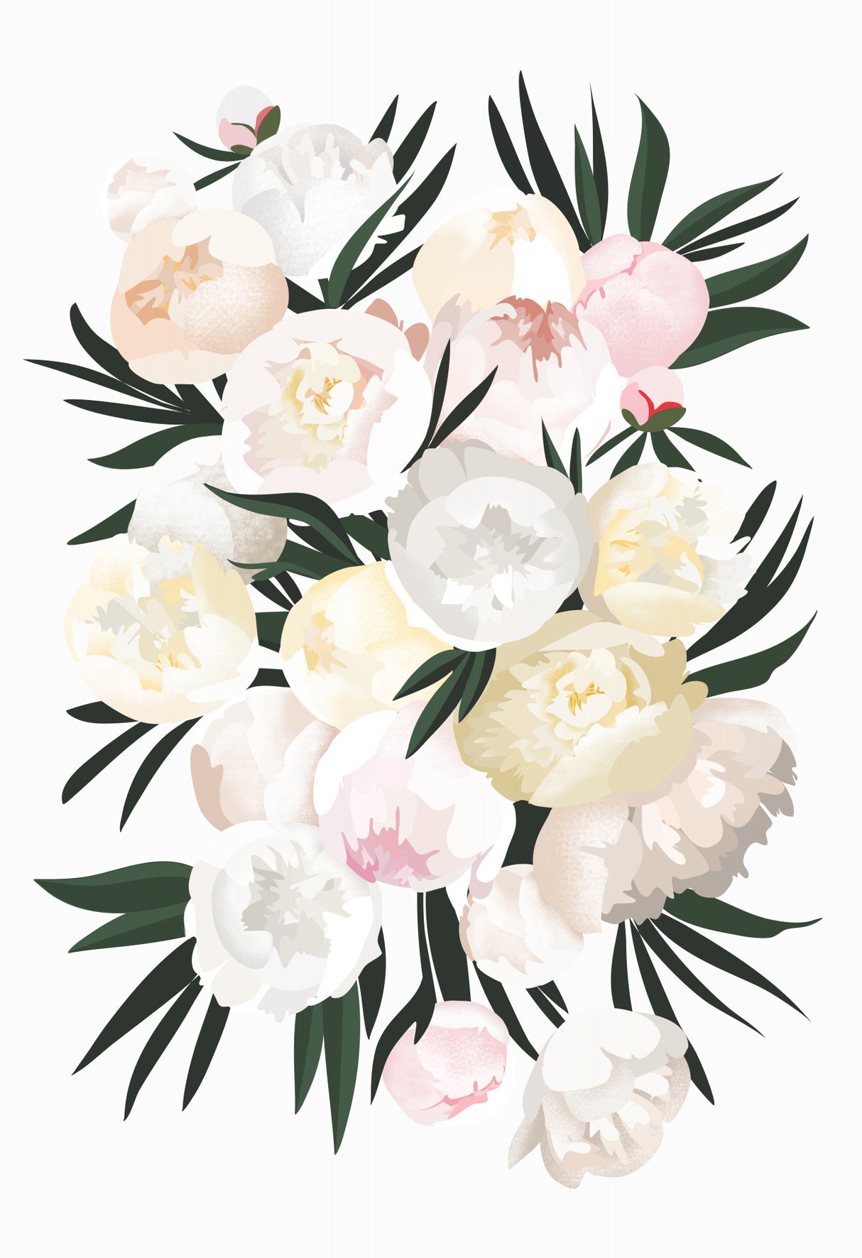 Dara bouquet in white Poster och Canvastavla