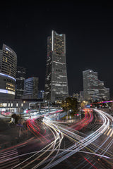 Night view of Yokohama Poster och Canvastavla