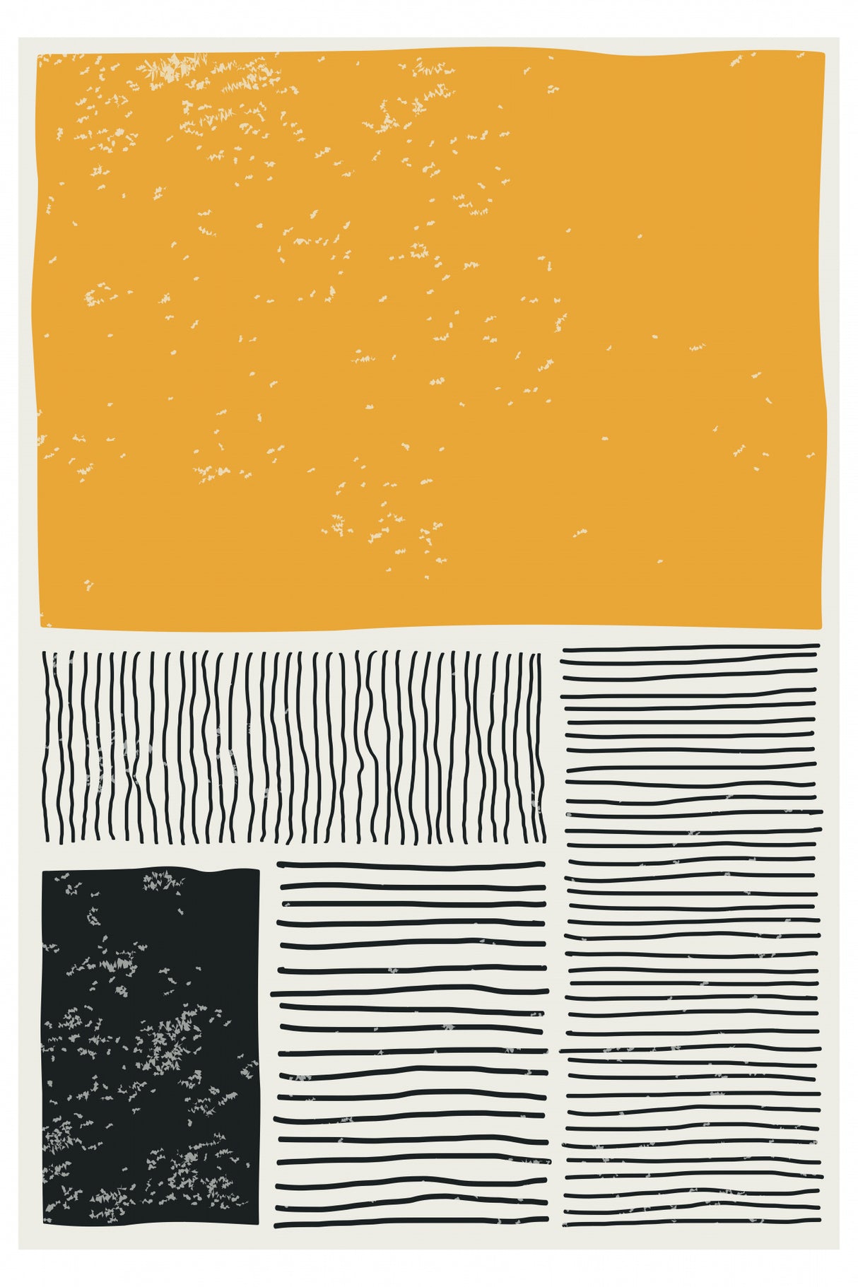 Black and Yellow #3 Poster och Canvastavla