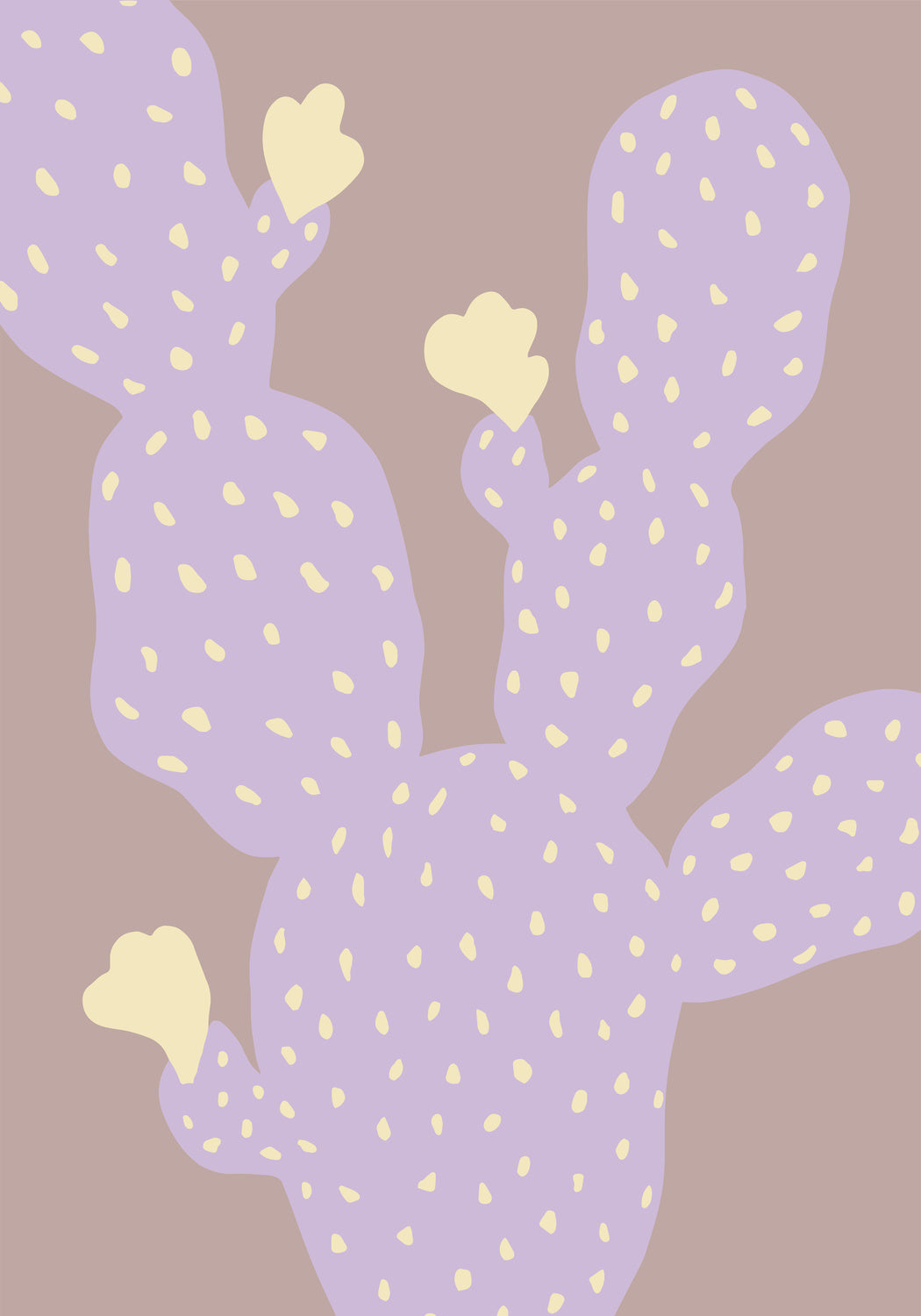 Lilac Cactus Poster och Canvastavla