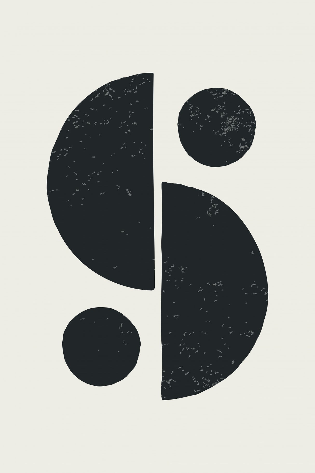 Black Abstract Shapes Series #2 Poster och Canvastavla