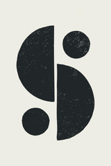 Black Abstract Shapes Series #2 Poster och Canvastavla