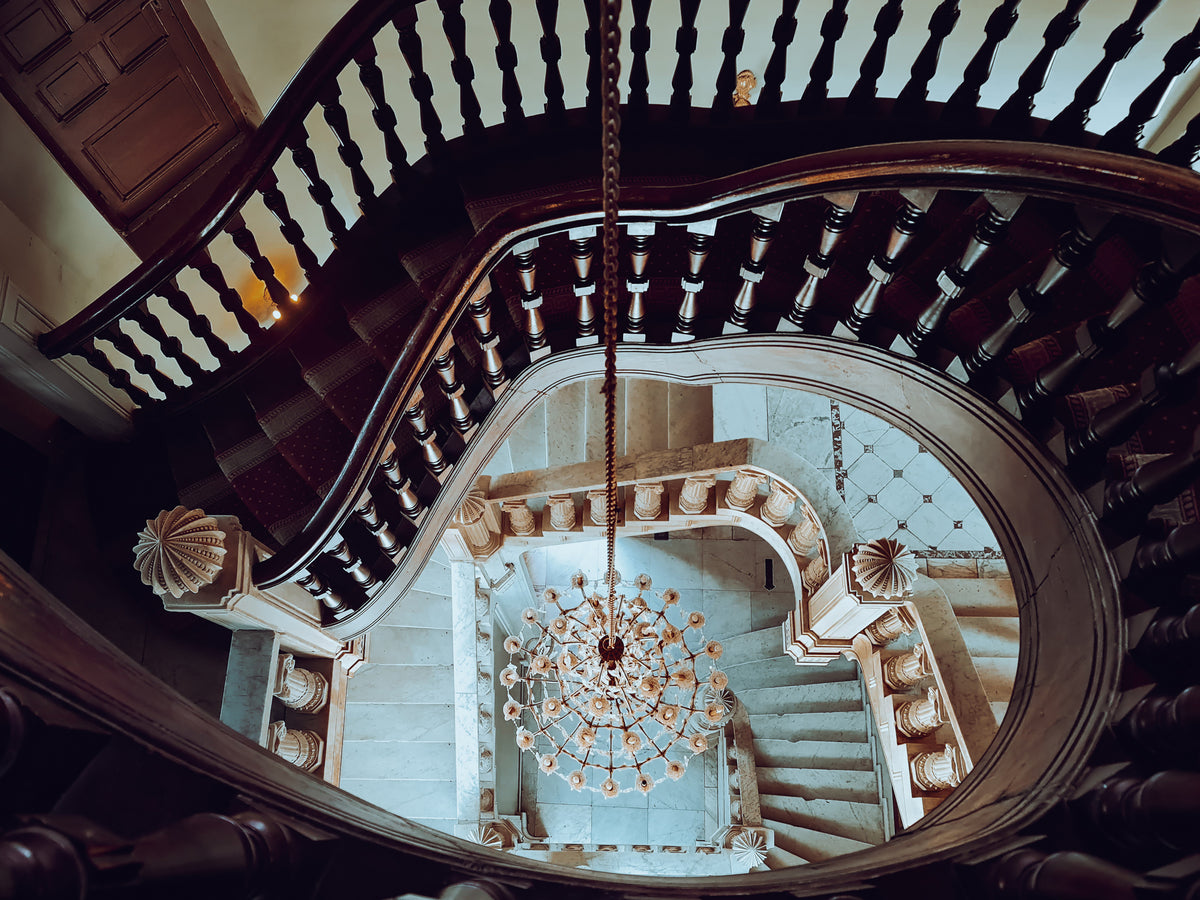 Baron Empain Palace Staircase Poster och Canvastavla