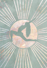 Yoga Boho Sun Green 6 Poster och Canvastavla