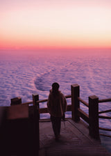 Woman Waiting Sunset Poster och Canvastavla