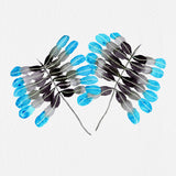 Palm Leaf Tropical Blue Gray Botanical Poster och Canvastavla