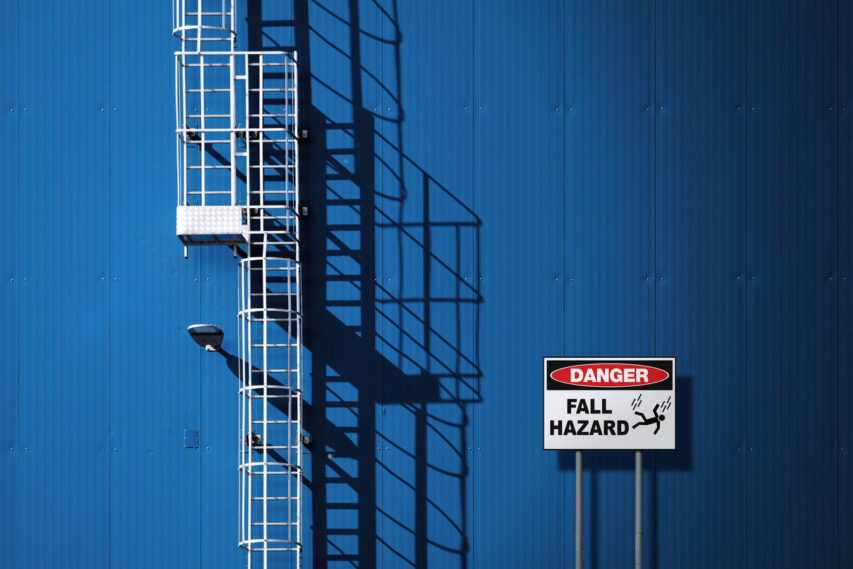 Fall Hazard Poster och Canvastavla