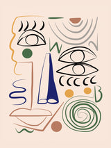 Line Art Bizarre Poster och Canvastavla