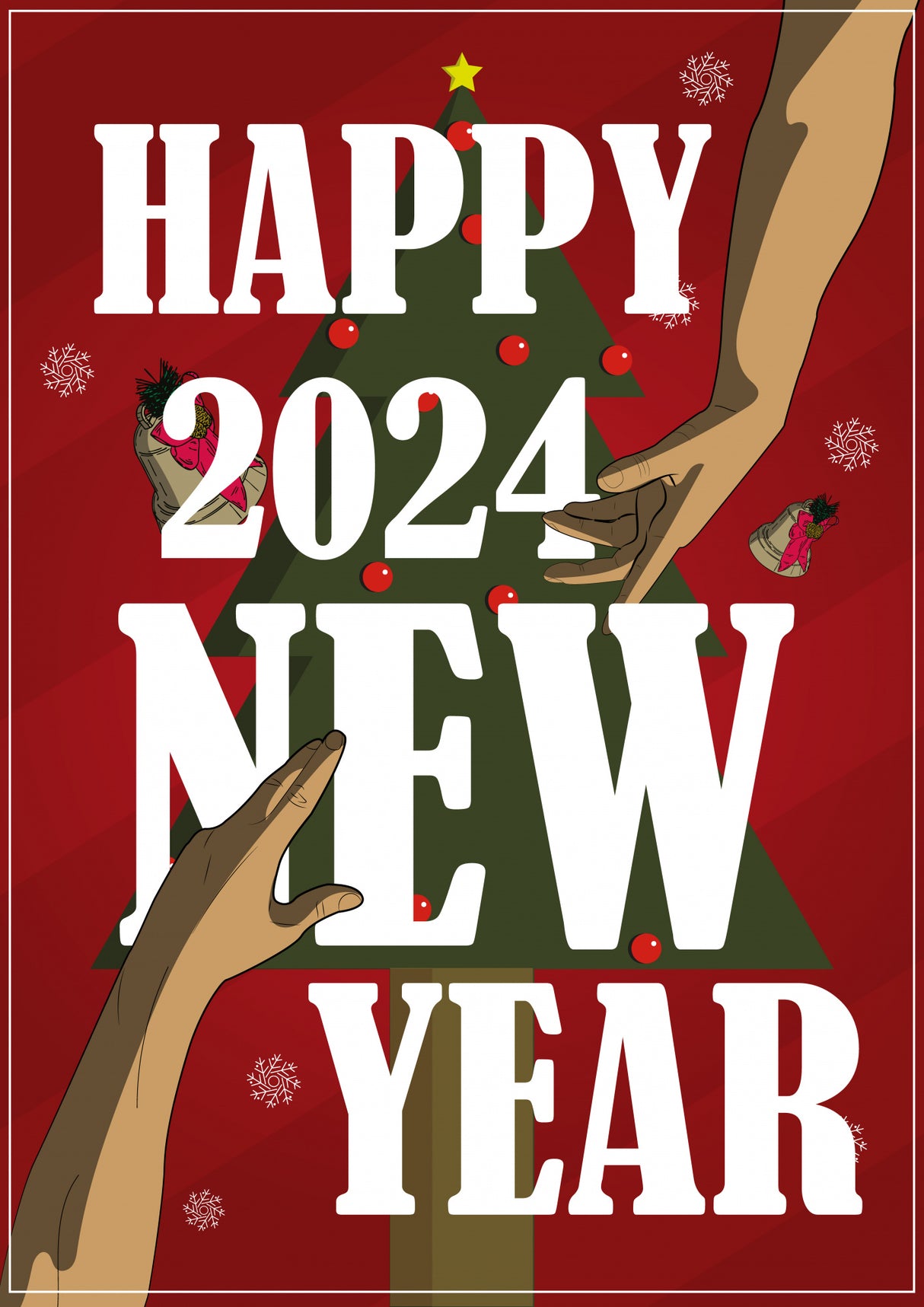 Happy 2024 New Year Poster och Canvastavla