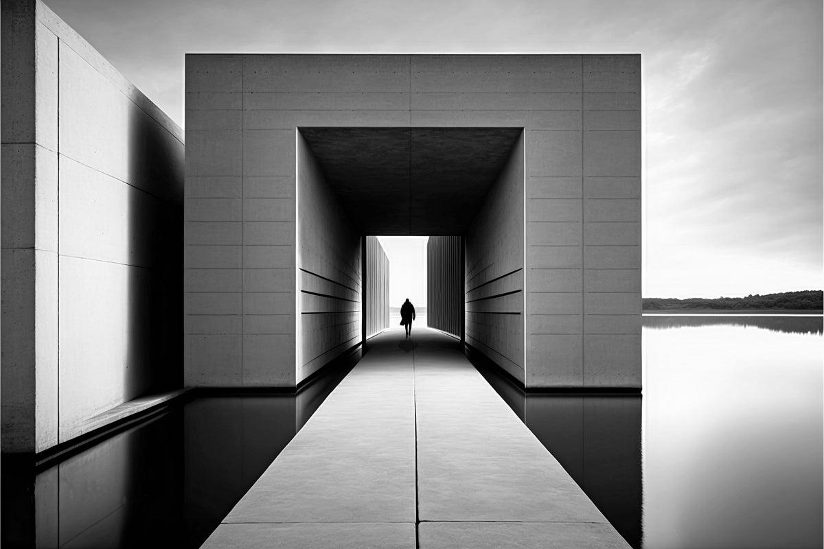 Minimalism Square Building Poster och Canvastavla