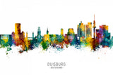 Duisburg Germany Skyline Poster och Canvastavla