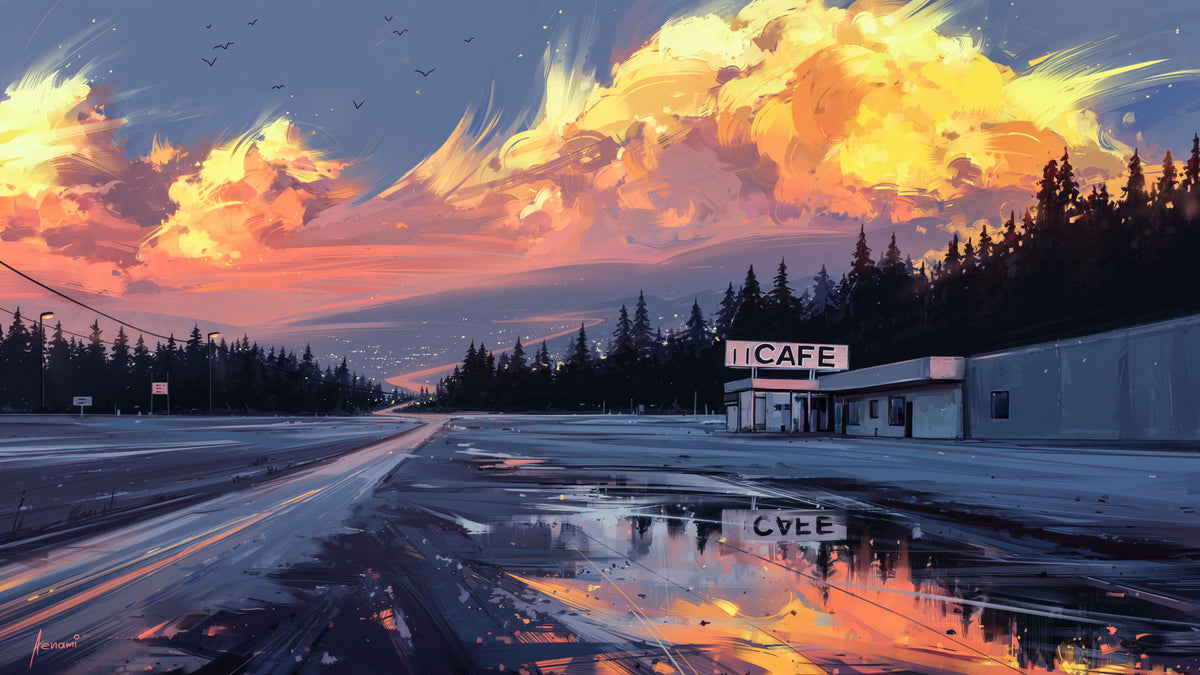 Cafe 11k.png Poster och Canvastavla