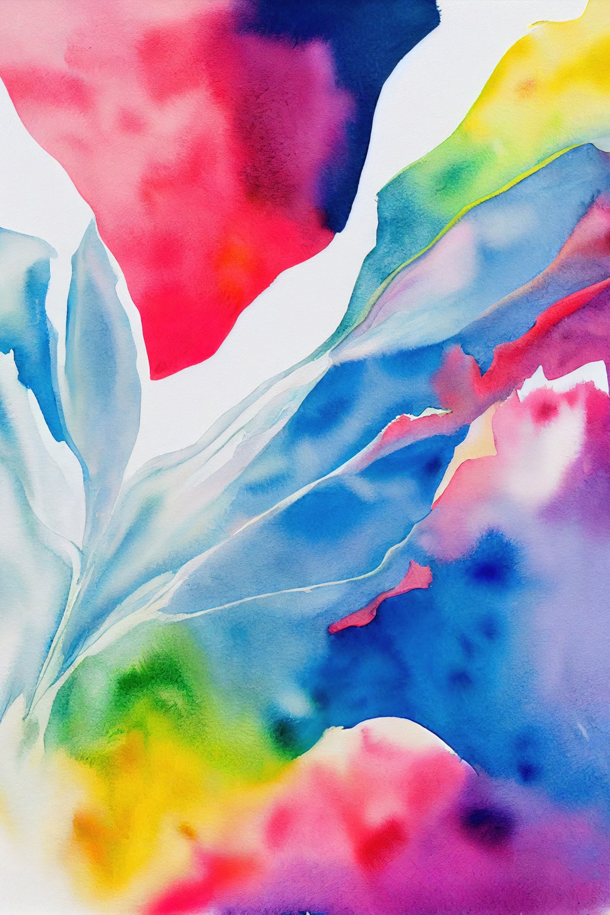 Nature Inspired Abstract Watercolor  (Day 29) Poster och Canvastavla
