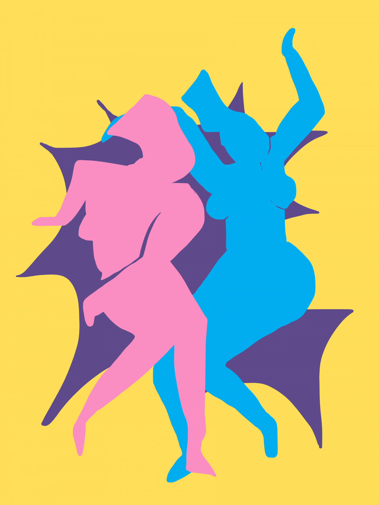 Dynamic Dance Duo Poster och Canvastavla