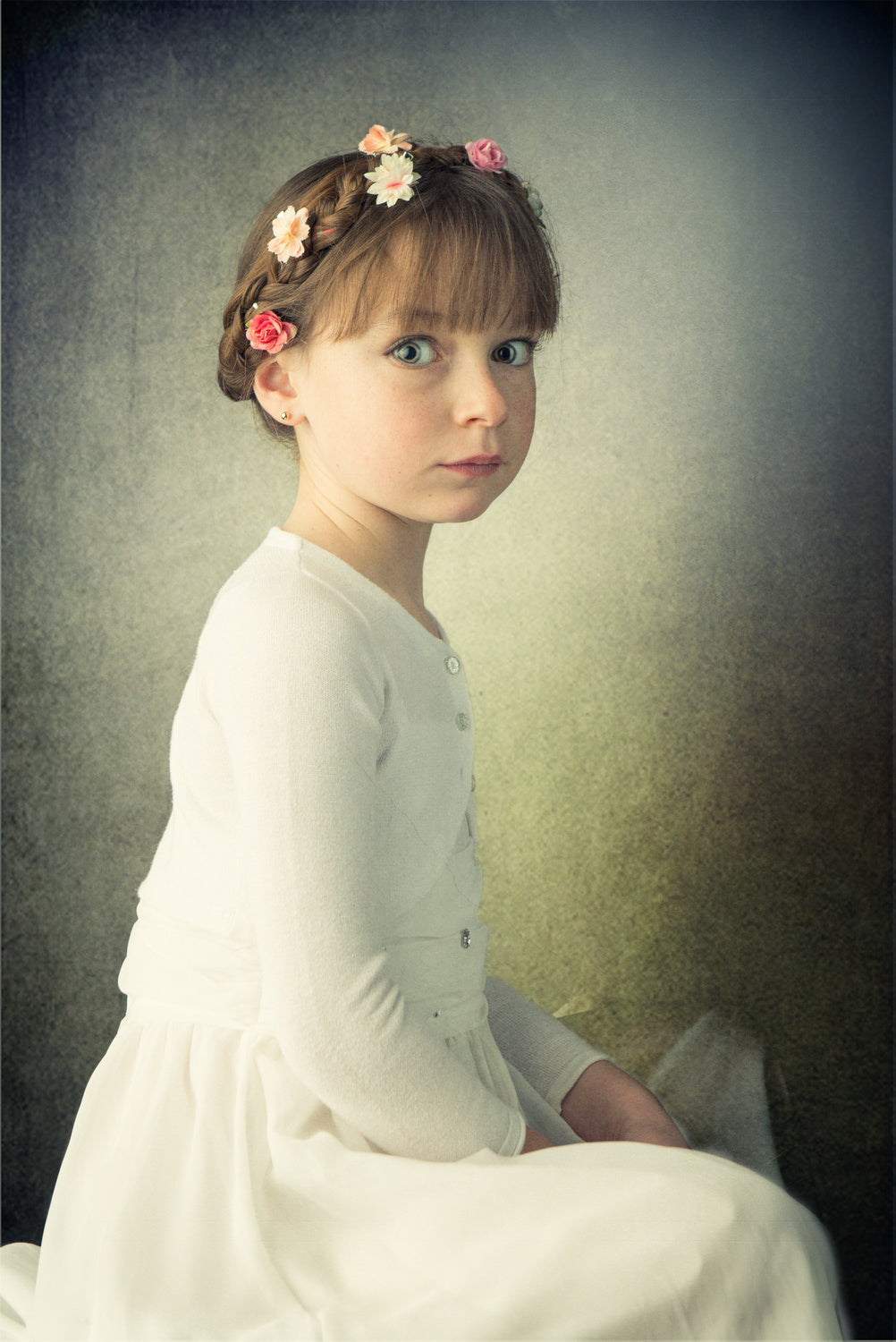 Flowered girl Poster och Canvastavla