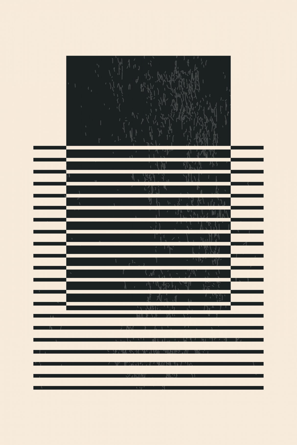 Black and White Line Series #4 Poster och Canvastavla