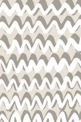 White and Beige ZigZag Pattern Poster och Canvastavla