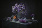 Purple Rose and Yellow Peach Poster och Canvastavla