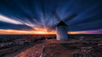 sunset in Mota del Cuervo Poster och Canvastavla