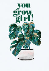 Plant typography quote text 2 Poster och Canvastavla