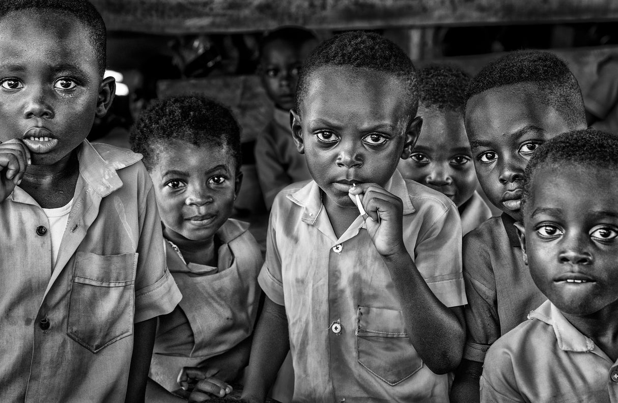 Children at school in Ghana Poster och Canvastavla