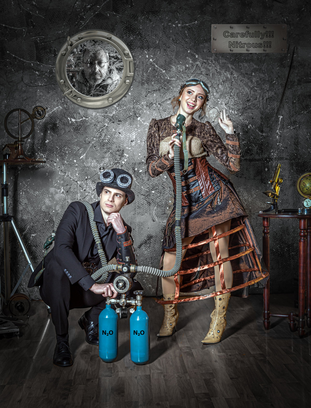 A sip of laughing gas Poster och Canvastavla
