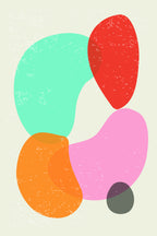 Bright Abstract Shapes #4 Poster och Canvastavla