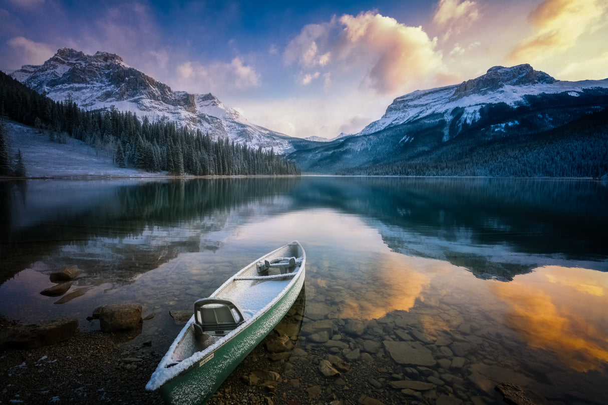 First Snow Emerald Lake Poster och Canvastavla