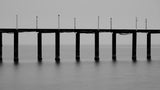old pier and dramatic landscape Poster och Canvastavla