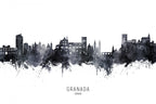 Granada Spain Skyline Poster och Canvastavla