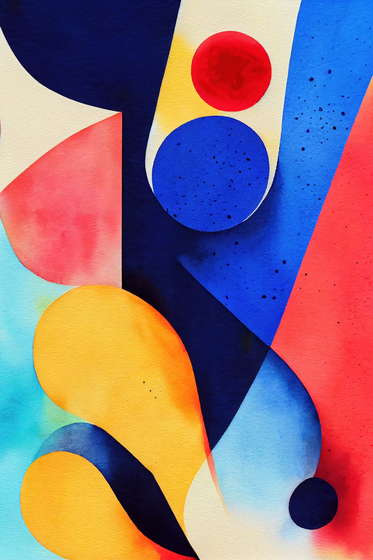 Nature Inspired Abstract Watercolor  (Day 93) Poster och Canvastavla