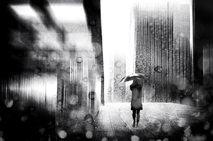 A raining day in Berlin Poster och Canvastavla