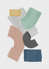 Pastel Paint Blocks Poster och Canvastavla