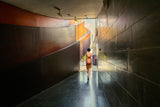 walking in the museum Poster och Canvastavla