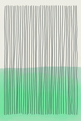 Pale Green Minimal Shapes Series #3 Poster och Canvastavla