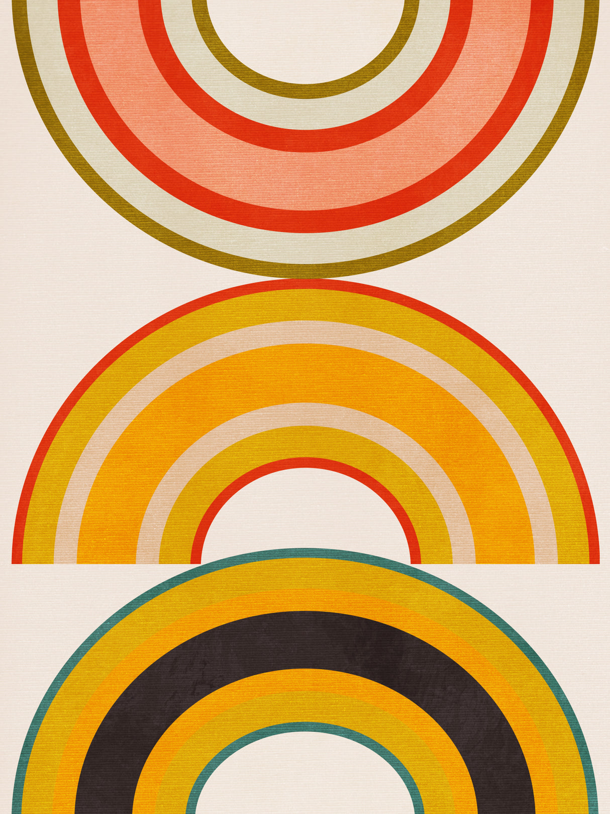 Rainbow Suns 6 Poster och Canvastavla