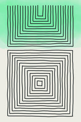 Light Green Watercolor Shapes #1 Poster och Canvastavla