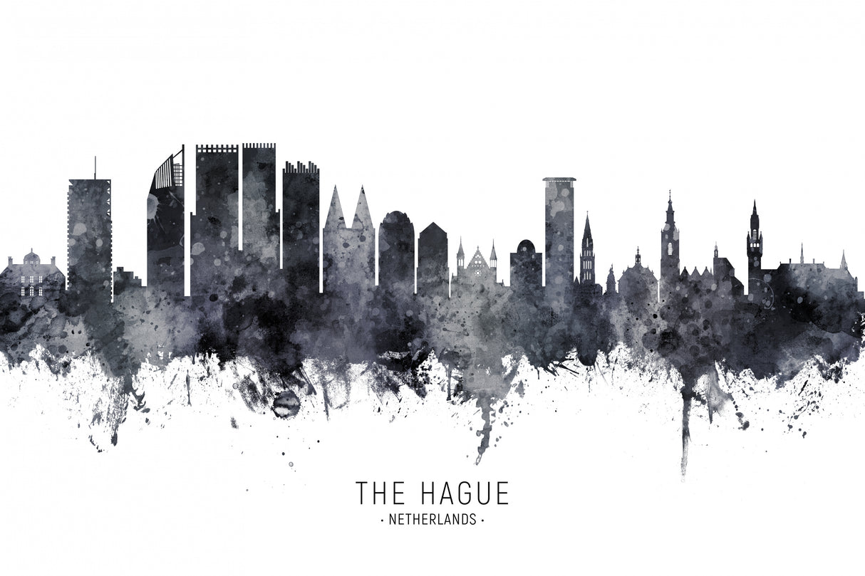 The Hague Netherlands Skyline Poster och Canvastavla