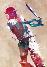 Baseball Sport Art 9 Poster och Canvastavla