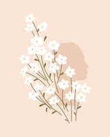 Head Bloom Poster och Canvastavla