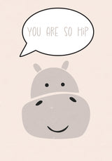 Hippo nursery print Poster och Canvastavla