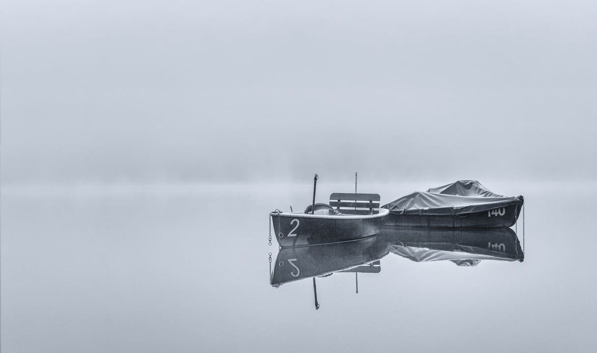 boats in winter Poster och Canvastavla