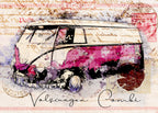 vw combi art drawing Poster och Canvastavla