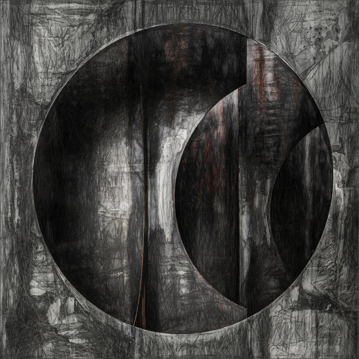 scraped steel sheet Poster och Canvastavla