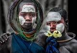 Surmi tribe girls. Poster och Canvastavla