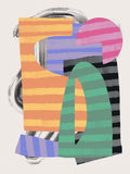 Abstract Stripe Minimal Collage 24 Poster och Canvastavla
