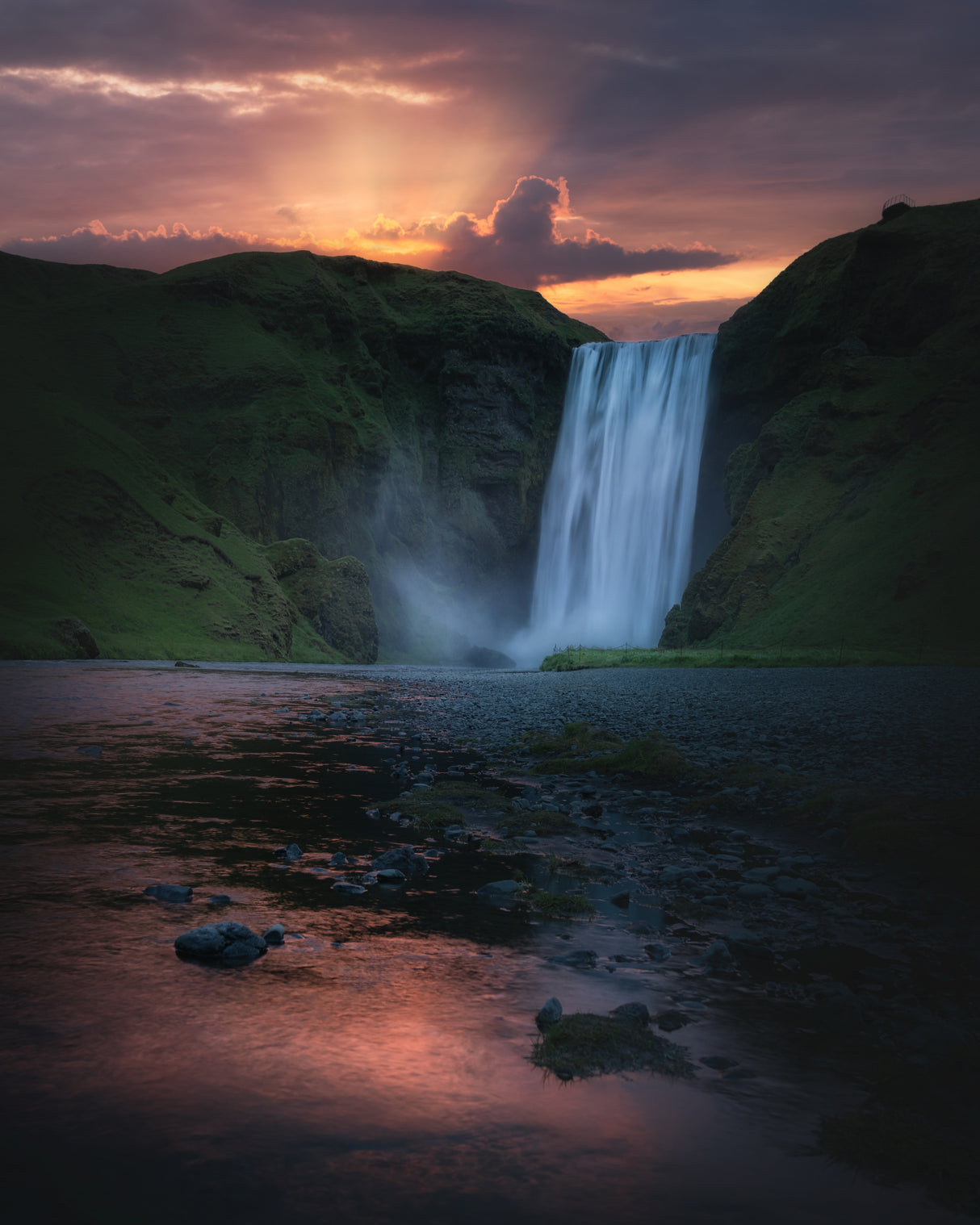Skógafoss Poster och Canvastavla