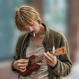Playing the Blues on an Ukulele for Cigarette Butts Poster och Canvastavla