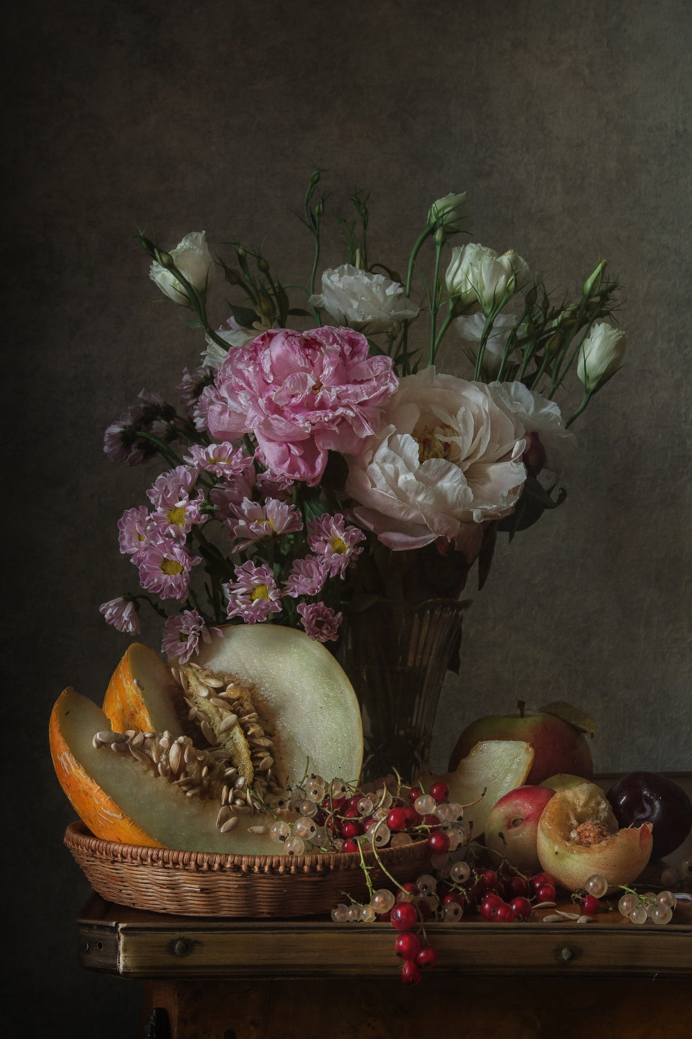 Flowers and melon Poster och Canvastavla